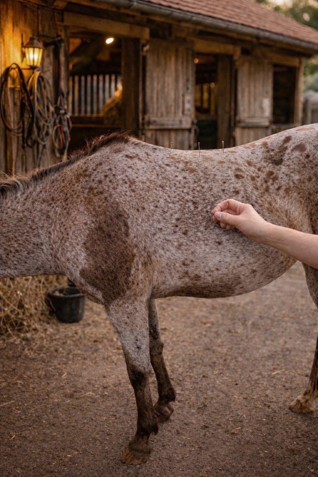Tierakupunktur – Behandlung eines Pferdes